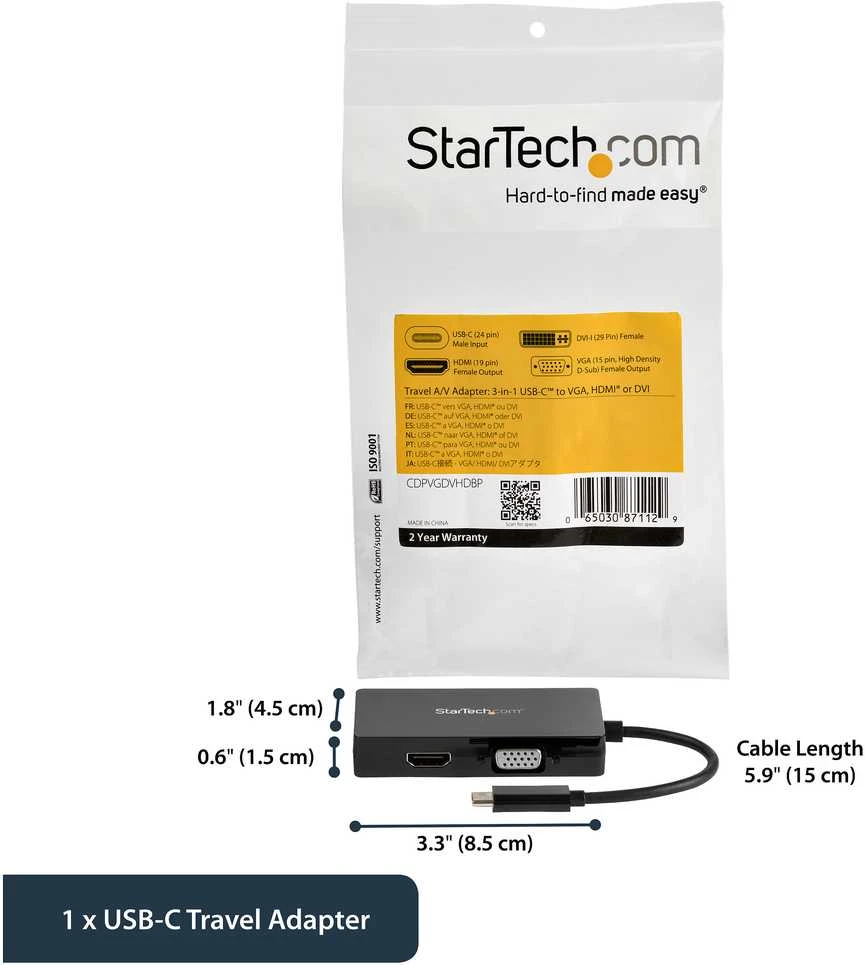 „StarTech“ USB-C stotis / replikatorius (CDPVGDVHDBP)