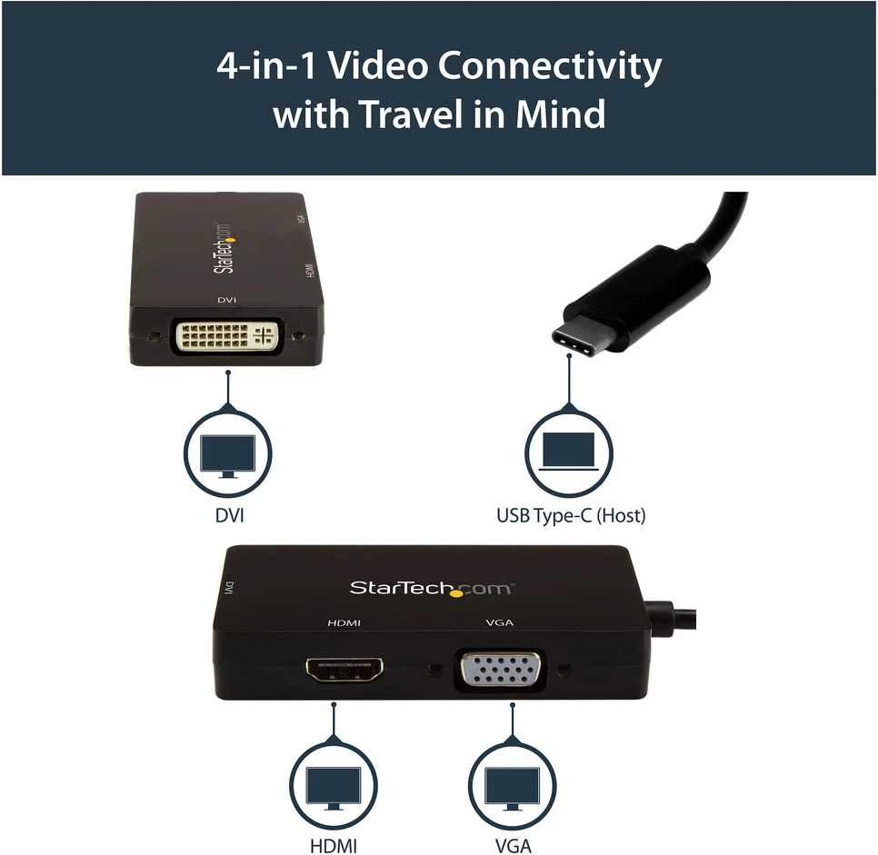 „StarTech“ USB-C stotis / replikatorius (CDPVGDVHDBP)