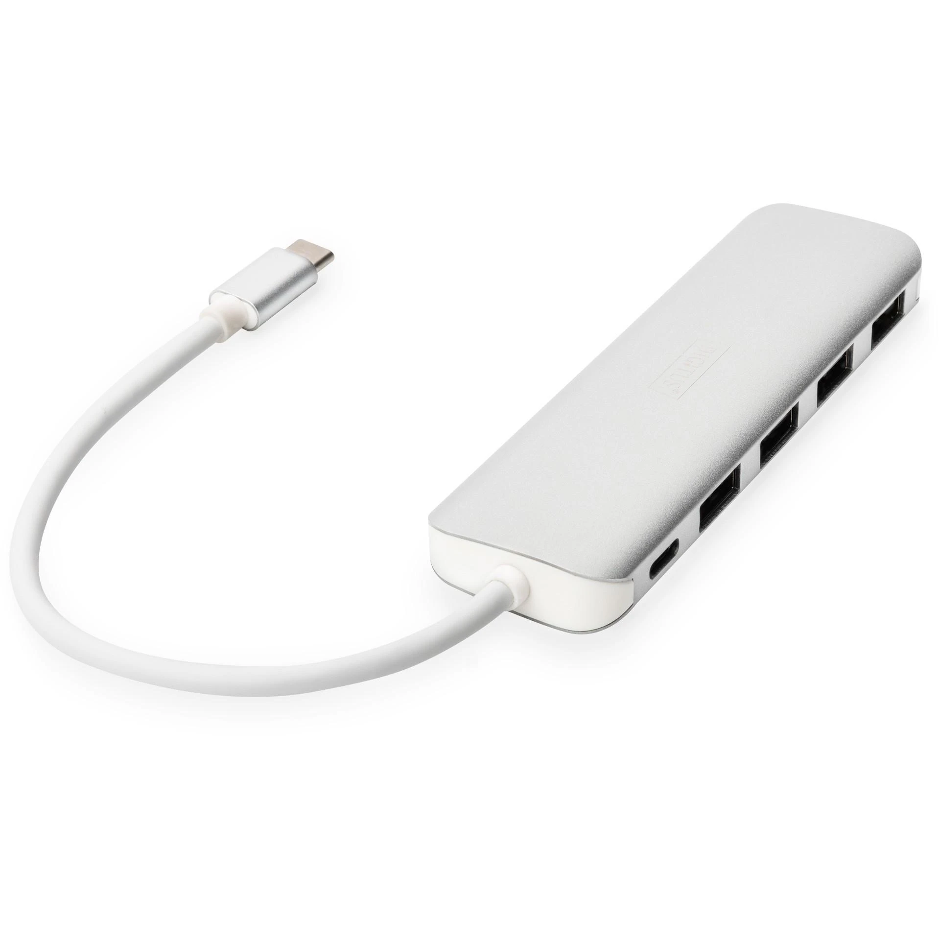 DIGITUS DA-70242-1 DIGITUS HUB 4 prievadų USB 3.0 SuperSpeed su C tipo maitinimo tiekimu aliuminio