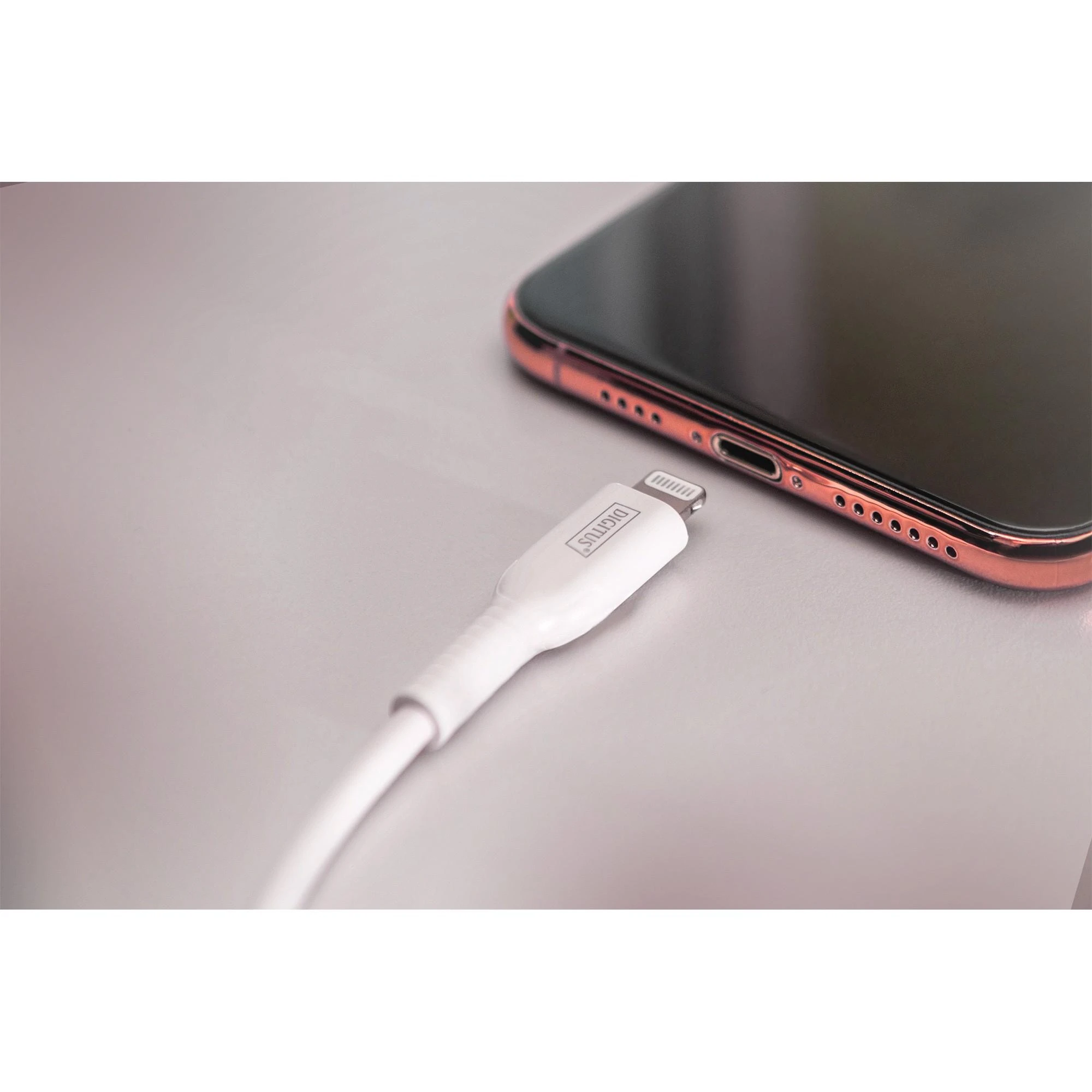Digitus Skaitmenas | Įkroviklis/duomenų kabelis | DB-600106-010-W | USB-A į „Lightning“.