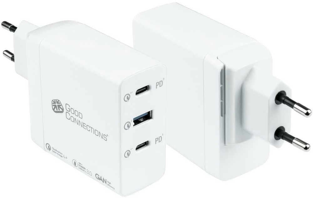 Good Connections Alcasa PCA-W001W nešiojamas įkroviklis universalus baltas kintamosios srovės greito įkrovimo vidinis įkroviklis