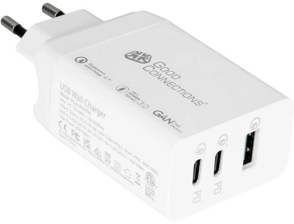 Good Connections Įkroviklis Alcasa PCA-W007W Mobilusis įkroviklis Universalus baltas AC Greitas įkrovimas Vidinis