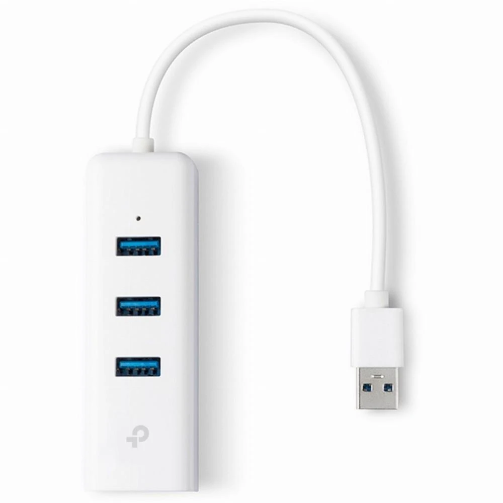 TP-LINK USB 3.0 į gigabito eterneto tinklo adapteris, 3 prievadų USB 3.0 šakotuvas, 1 USB 3.0 jungtis, 1 gigabito eterneto prievadas, 3 USB 3.0 jungtys