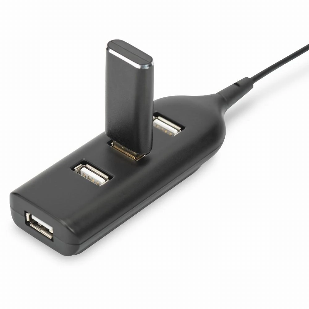 Digitus Skaitmenas | USB 2.0 šakotuvas, 4 prievadų, maitinamas iš magistralės 4 X USB A/F AT prijungtas kabelis | AB-50001-1 | USB 2.0 šakotuvas