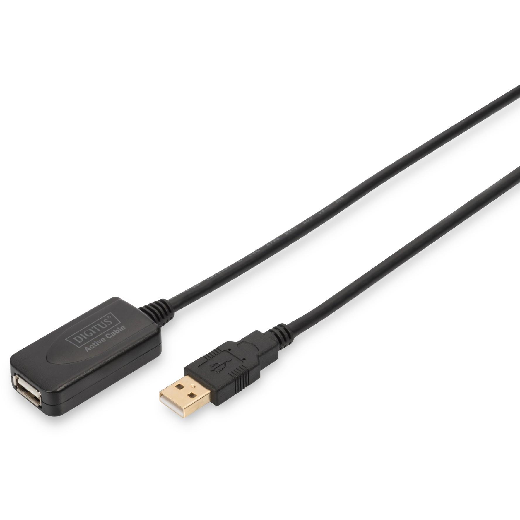 Assmann Electronic DIGITUS kartotuvo laidas USB2 ilgintuvas su stiprintuvu 5m