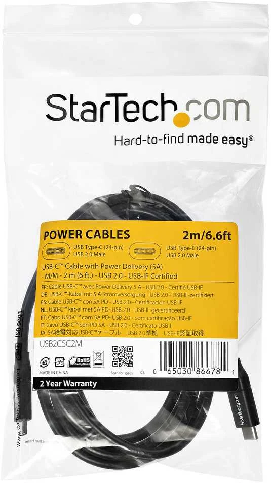 USB C laidas Startech USB2C5C2M Juodas 2 m