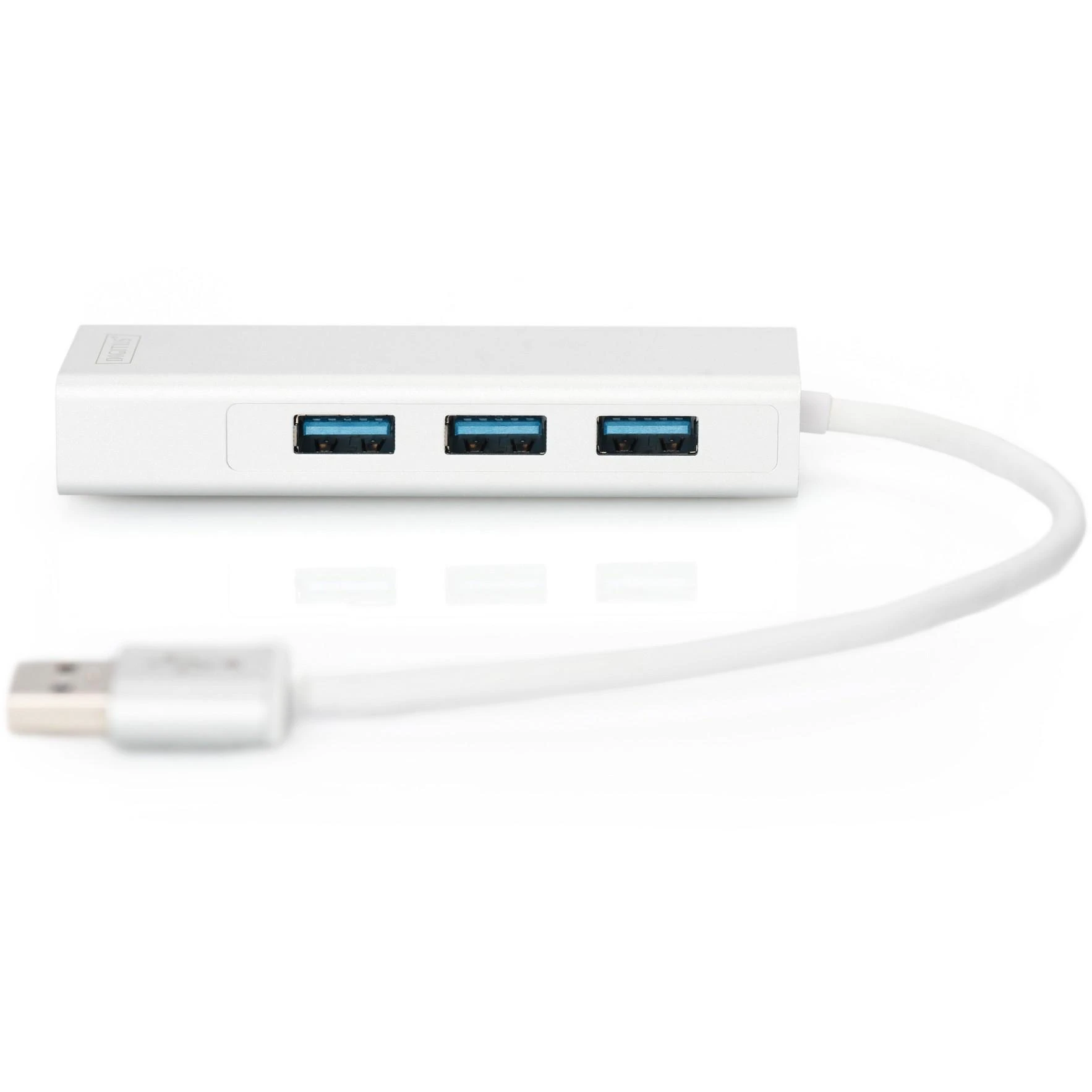 Assmann Electronic DIGITUS USB3.0 3 prievadų HUB & GLAN adapteriai 3xUSB A/F 1xUSB A/M 1xRJ45 LAN