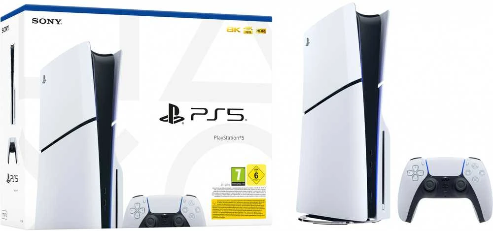 Sony PlayStation 5 SLIM žaidimų konsolė (1 TB SSD, Disc Drive)