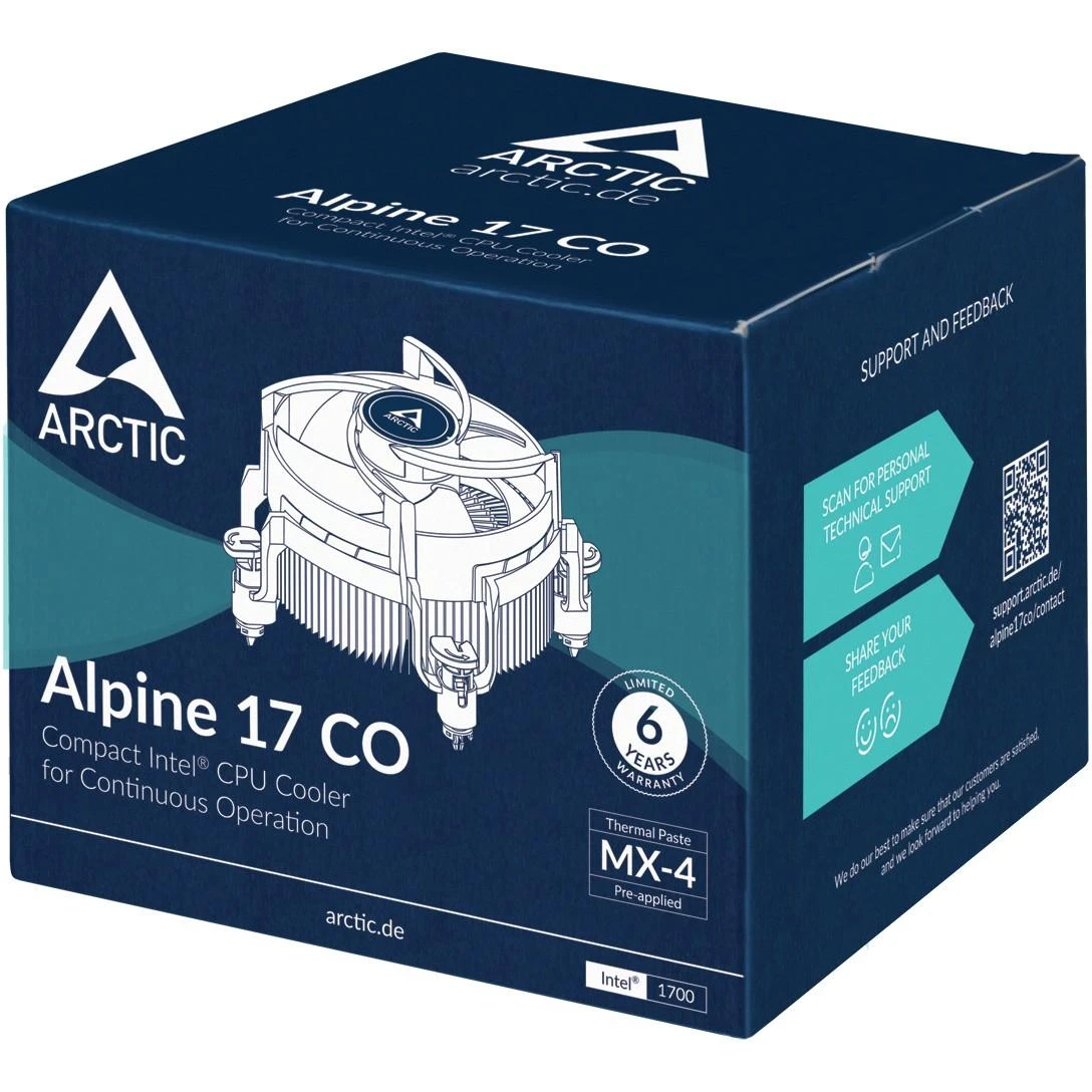 ARCTIC Alpine 17 CO procesoriaus aušintuvas, Intel 1700