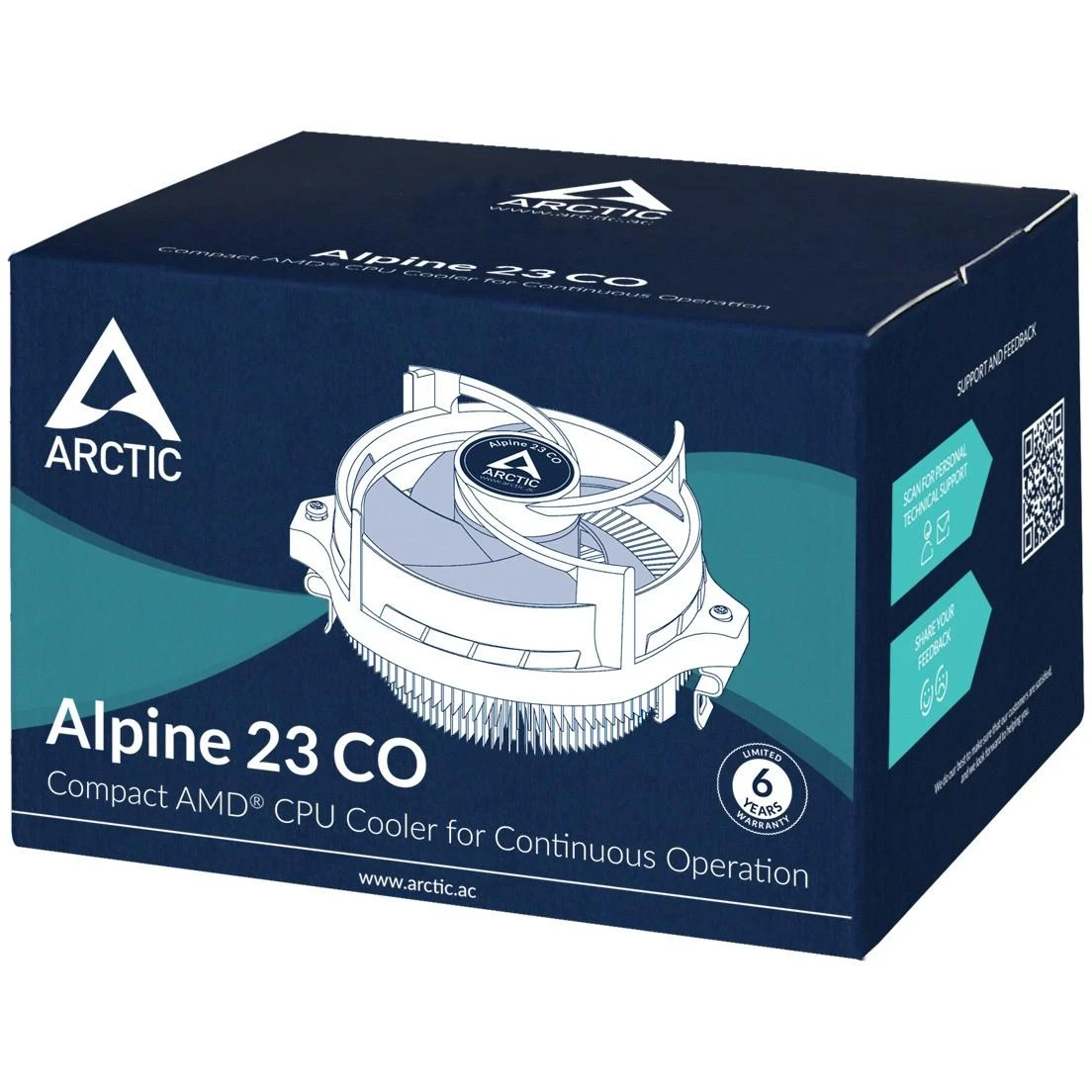 ARCTIC Alpine 23 CO procesoriaus aušintuvas, AM5, AM4