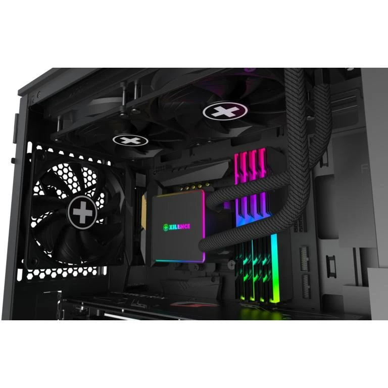 Xilence LiQuRizer RGB XC982 procesoriaus skysčio aušinimo komplektas 12 cm juodas