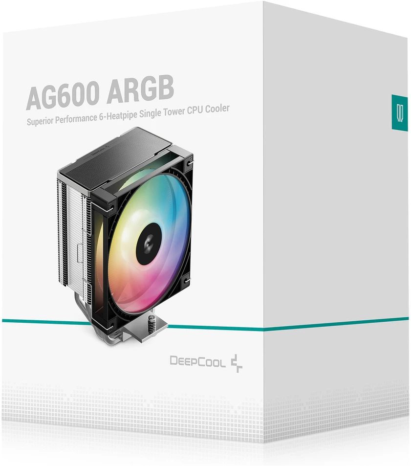 DeepCool AG600 ARGB Processor Oro vėsintuvas 12 cm Juodas 1 pc(s)