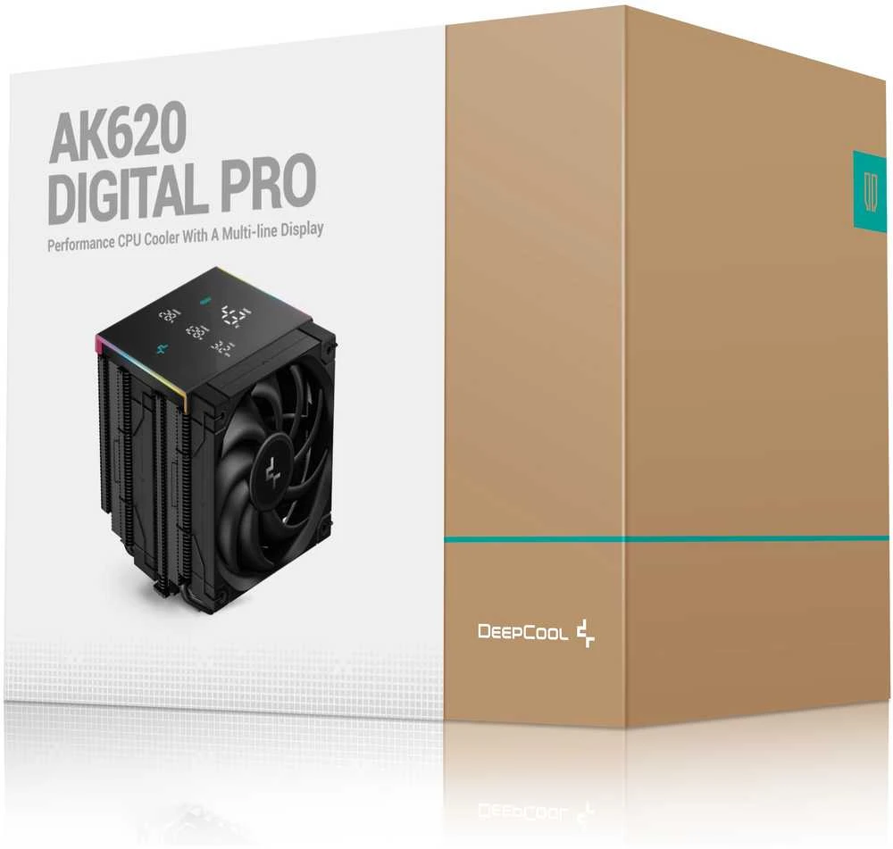 Procesoriaus Aušintuvas - Deepcool AK620 DIGITAL PRO RGB, 1750 RPM, 25 dB