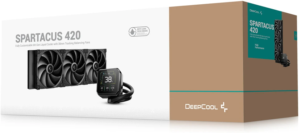 DeepCool Spartacus 420 Procesorius Aušinimo skysčiu rinkinys 14 cm Juoda