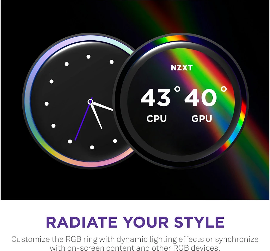 NZXT Kraken Elite 420 RGB LCD balta