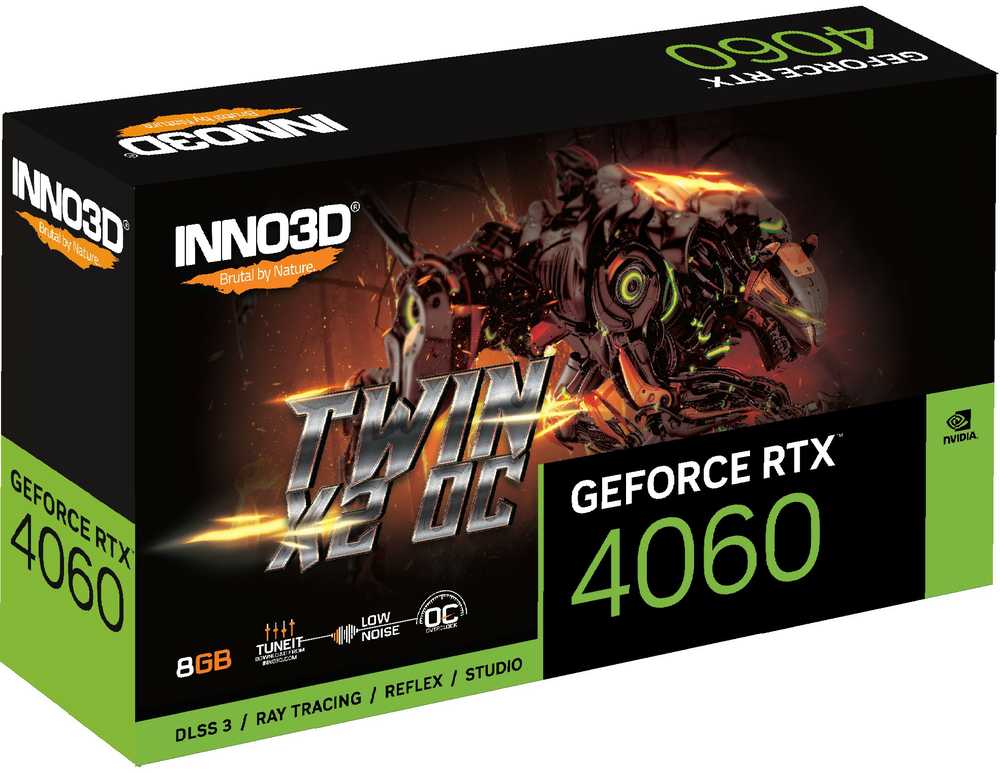 Vaizdo plokštė Inno3D GeForce RTX 4060 Twin X2 OC 8GB