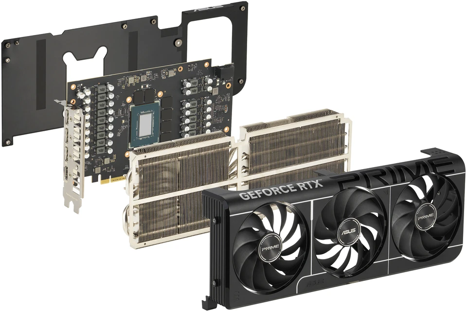 Vaizdo plokštė ASUS Prime GeForce RTX 5080 EVO OC Grafikos plokštė, 16384 MB GDDR7