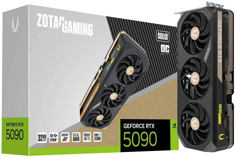 Vaizdo plokštė Zotac GAMING GeForce RTX 5090 SOLID OC NVIDIA 32 GB GDDR7