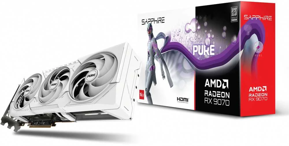 Vaizdo plokštė Sapphire PURE Radeon RX 9070 AMD 16 GB GDDR6