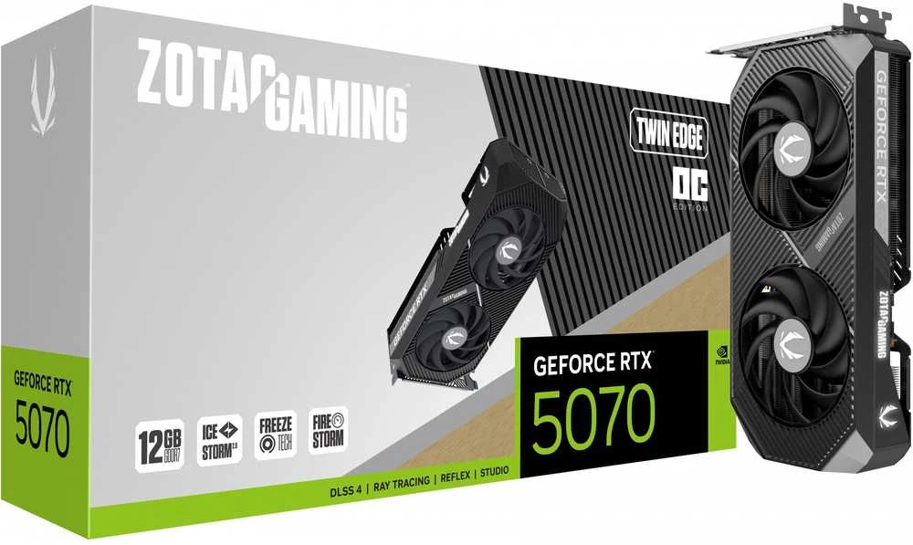 Zotac žaidimų vaizdo plokštė GeForce RTX 5070 Twin Edge OC NVIDIA 12 GB GDDR7