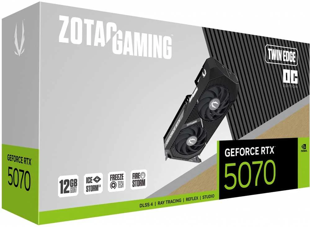 Zotac žaidimų vaizdo plokštė GeForce RTX 5070 Twin Edge OC NVIDIA 12 GB GDDR7