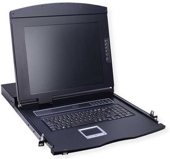 Konsolė KVM Value Konsolė KVM 19, 43 cm (17) TFT (16:9), VGA, USB, układ klaviatūra UK