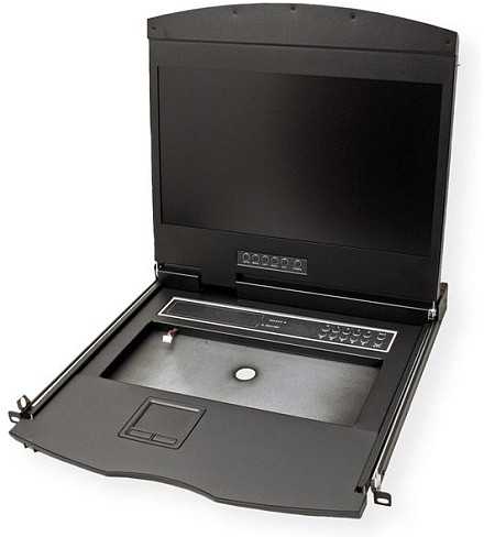 Konsolė KVM Value Konsolė KVM 19, 48 cm (19) TFT (16:9), VGA, USB, układ klawiatury francuskiej