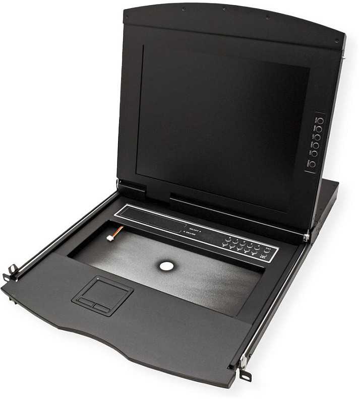 Przełącznik Value Przełącznik KVM 19, 8 portów, 43 cm (17) TFT (4:3), VGA, USB, układ klawiatury francuskiej