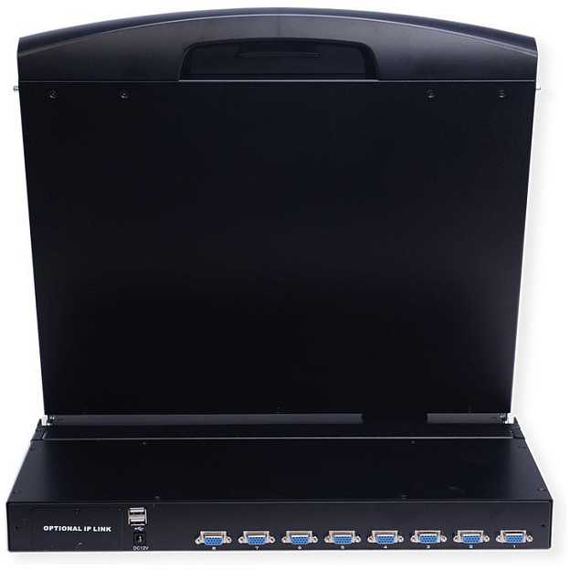 Przełącznik Value Przełącznik KVM 19, 8 portów, 43 cm (17) TFT (4:3), VGA, USB, układ klawiatury francuskiej