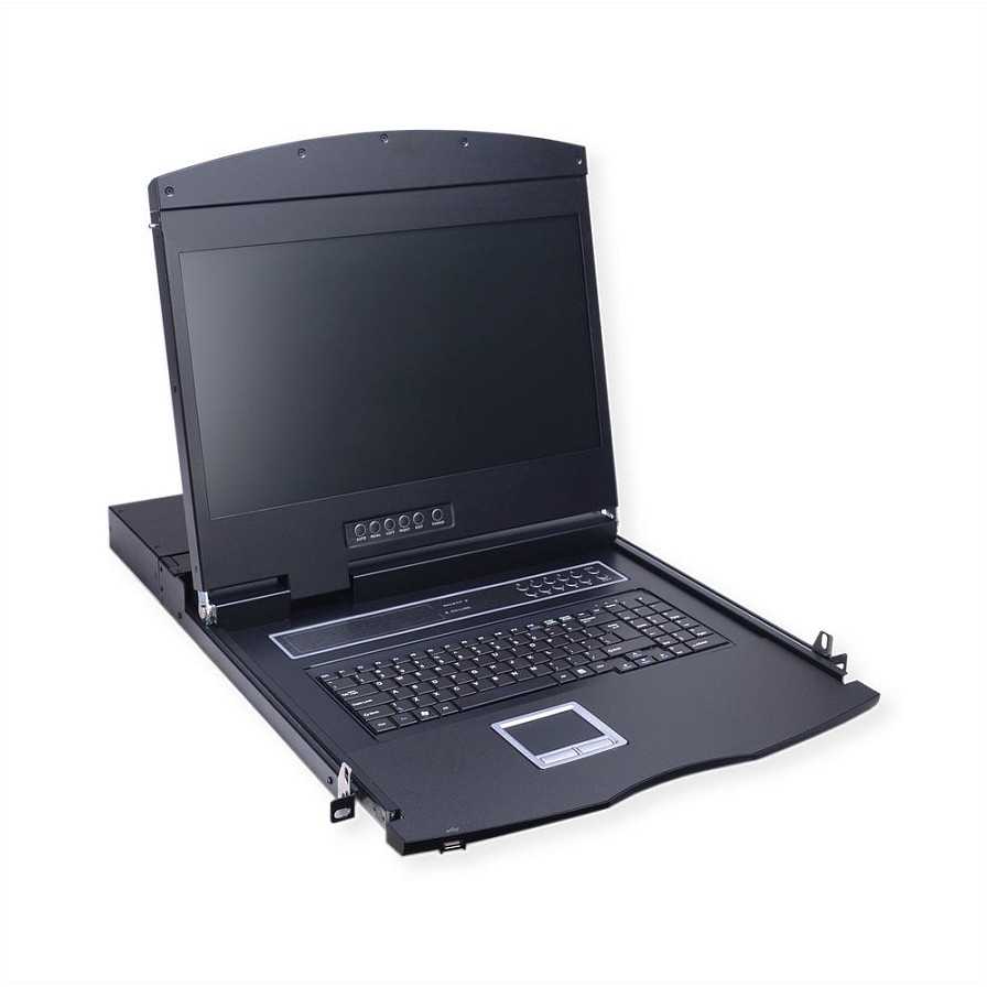Przełącznik Value Przełącznik KVM 19, 8 portów, 43 cm (17) TFT (4:3), VGA, USB, układ klawiatury niemieckiej (DE)