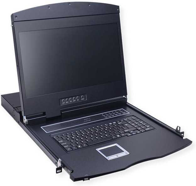 Przełącznik Value Przełącznik KVM 19, 8 portów, 43 cm (17) TFT (4:3), VGA, USB, układ klawiatury szwajcarskiej (CH)