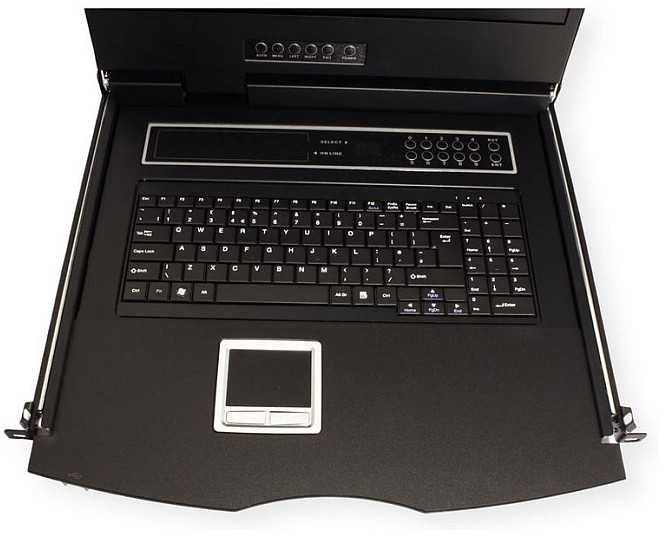 Przełącznik Value Przełącznik KVM 19, 8 portów, 48 cm (19) TFT (16:9), VGA, USB, klaviatūra UK