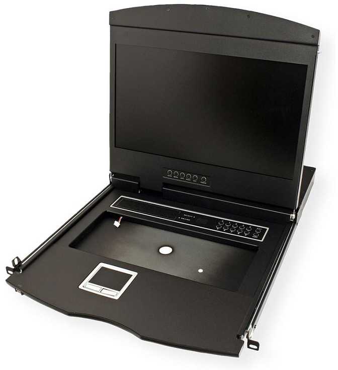 Przełącznik Value Przełącznik KVM 19, 8 portów, 48 cm (19) TFT (16:9), VGA, USB, klaviatūra francuski