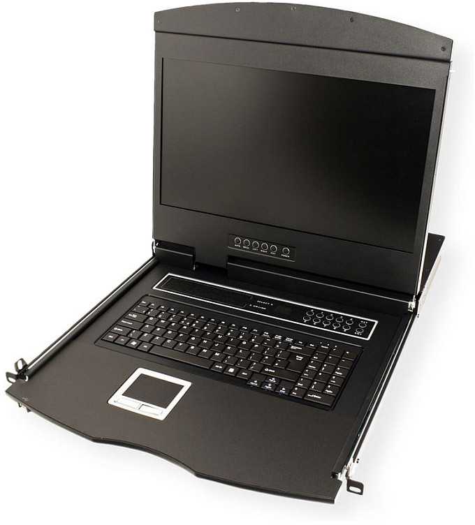 Przełącznik Value Przełącznik KVM 19, 8 portów, 48 cm (19) TFT (16:9), VGA, USB, klaviatūra UK