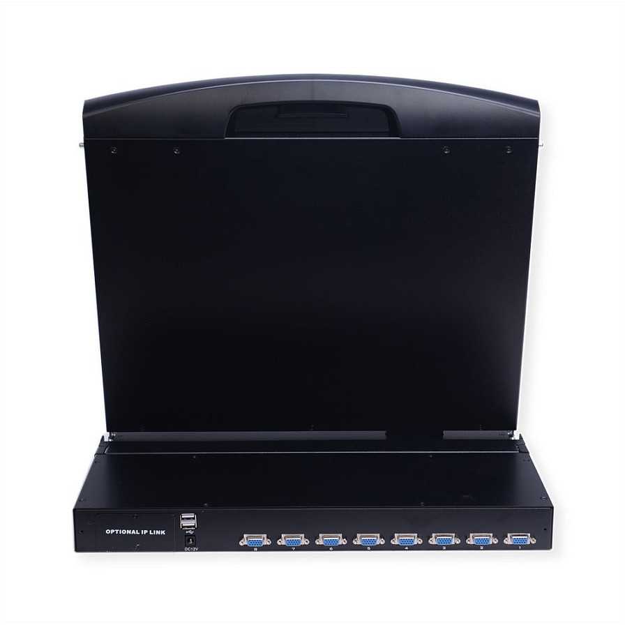 Przełącznik Value Przełącznik KVM 19, 8 portów, 48 cm (19) TFT (16:9), VGA, USB, niemiecka klaviatūra
