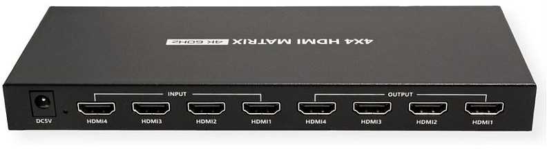 Dėklas Value Przełącznik matrycowy VALUE HDMI, 4x4, 4K60Hz, su pultu zdalnego sterowania