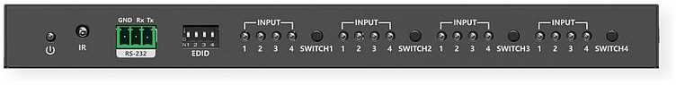 Dėklas Value Przełącznik matrycowy VALUE HDMI, 4x4, 4K60Hz, su pultu zdalnego sterowania