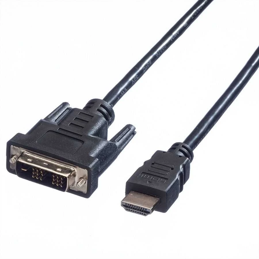 DVI-D į HDMI laidas su jungtimis