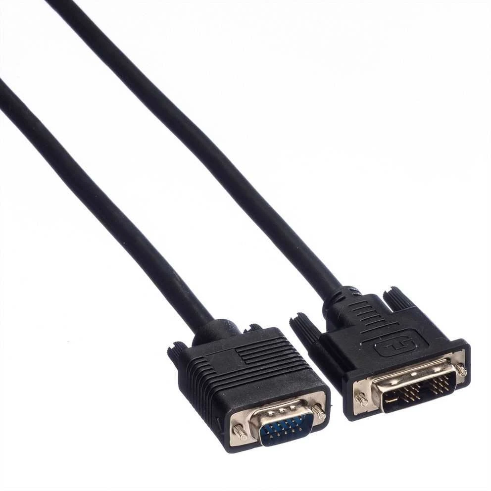 Kabelis Value DVI- A - D- Sub (VGA) 2m juoda (11.99.5420)