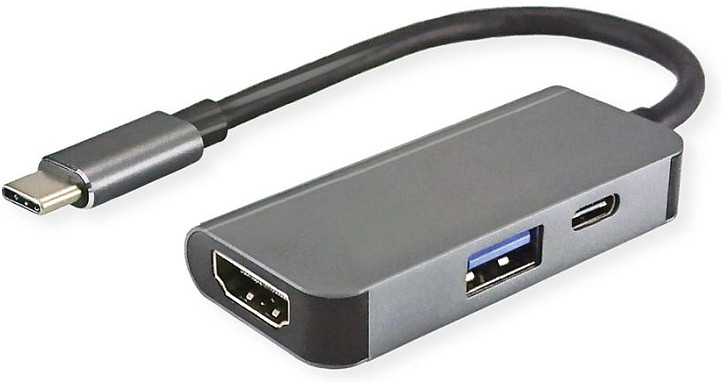 Value Adapteris AV vertė VERTĖ C tipo USB adapteris - HDMI + USB 3.2 Gen 1 A + PD tipas C