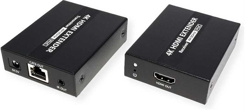 Vertė VALUE HDMI A/V ilgintuvas per Cat.6A kabelį, 4K@30Hz, 40m