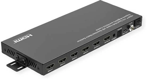 VALUE Matrica HDMI, 4x2, 4K30Hz, QUAD Multi-Viewer, sklandus perjungimas