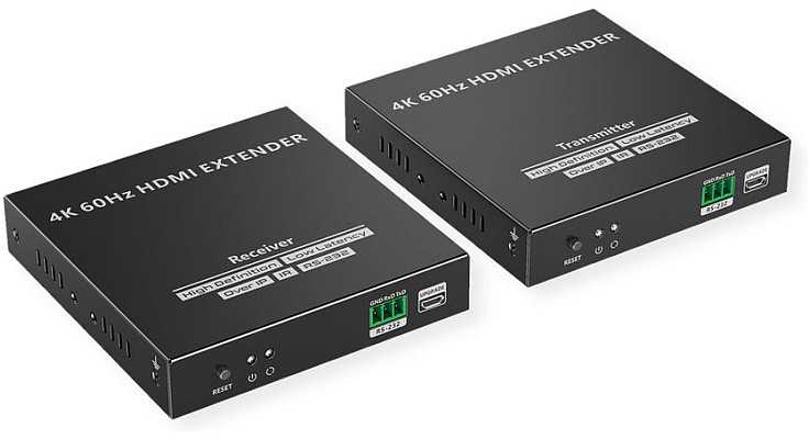 System przekazu sygnału AV Value VALUE Przedłużacz HDMI, IPCOLOR over IP, 4K60Hz, 120 m