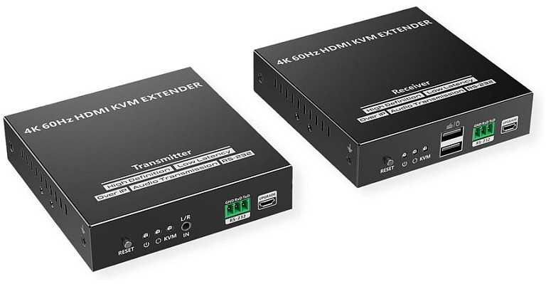 Przełącznik Value VALUE Przedłużacz KVM przez Cat. 6/6A, HDMI, 4K@60Hz, maks. 120m