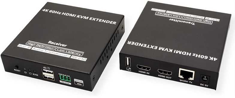 Przełącznik Value VALUE Przedłużacz KVM przez Cat. 6/6A, HDMI, 4K@60Hz, maks. 120m