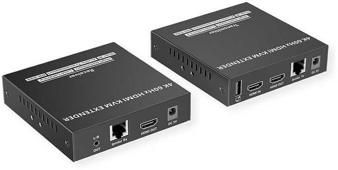 Przełącznik Value VALUE Przedłużacz KVM przez Cat. 6/6A, HDMI, 4K@60Hz, maks. 120m