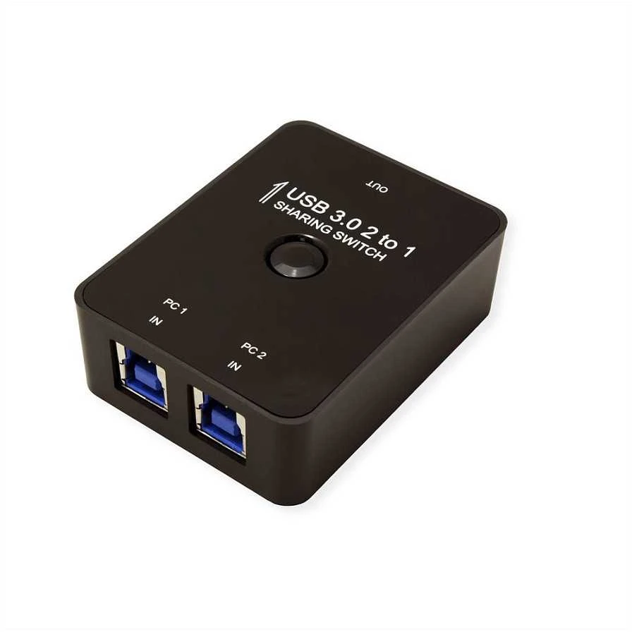 USB šakotuvas „Value Manual“ USB 3.2 Gen 1 jungiklis, 2 prievadai