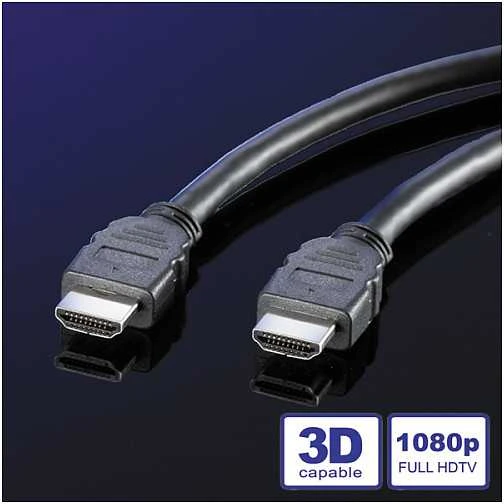 HDMI laidas su 3D ir Full HD palaikymo ženklais
