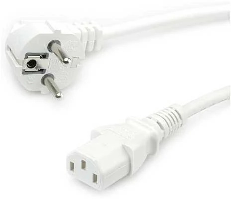 Vertė VALUE PowCable tiesus IEC Conn maitinimo kabelis, 1,8 m, Baltas (19.99.1019-50)