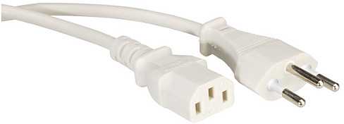 Kabelis zasilający Value PowCable IEC Conn balta (19.99.1223-50)